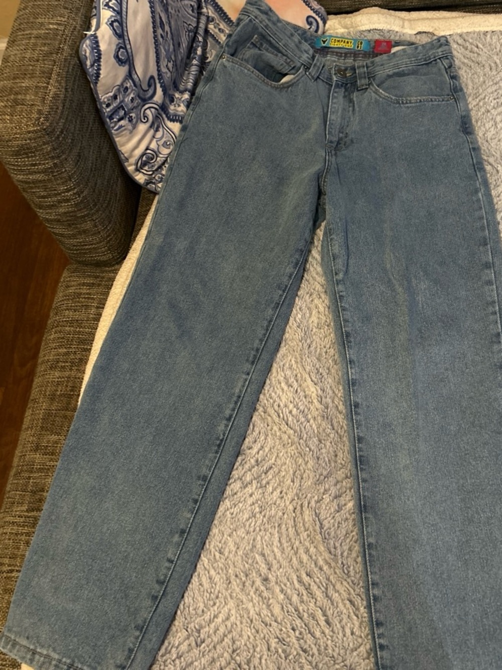 Men's Straight Jeans in Light Blue Denim by SPANX